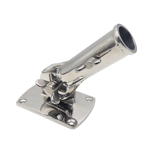 Support de mât drapeau en inox 316 robuste et orientable pour façade