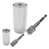 ZIMISI Universal Socket Set (11-32mm 7-19mm), Self Adjusting Wrench with Power Drill Adapters, Universal Socket Tool for Unscrew Any Bolt, Multi-Function Tool for Dad, Men, and Husband