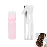 2 Stück Haaröl Applikator,Sprühflasche Haare Locken,Sprühnebel Flasche,Hair Oil Applicator,Wassersprühflasche Haare,Haar Sprühflasche,Spray Bottle Hair,Wasserzerstäuber Sprühnebel