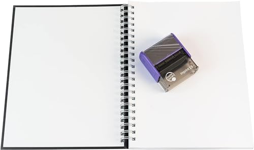 Premium 6 Line Self Inking Custom Business Stamp Imprint 13 Personalised Rubber Address Stamp - Red Ink