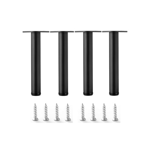 BJKYTMLM 4PCS Furniture Feet Aluminum Alloy, DIY Replacement Legs, Adjustable Kitchen Feet Sofa Feet Metal Table Legs Furniture Feet Worktop Bar TV Desk Legs (Color : Black, Size : 75cm/30in)