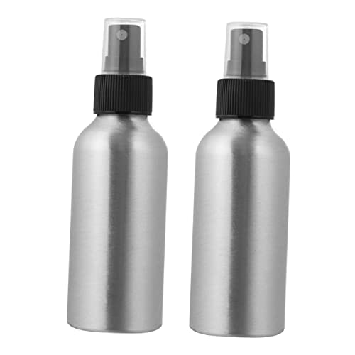 DECORNIJIA 2piezas Botellas De Spray Aluminio Pack Con Boquilla Negra Recargables Diseño Desmontable Antihumedad Para Cosméticos y Plantas Ligeras y Duraderas Para Uso Doméstico y Exterior