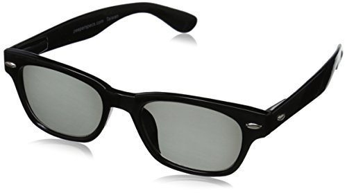 Peepers by PeeperSpecs Clark Square Reading Sunglasses, Black, 49 mm + 1