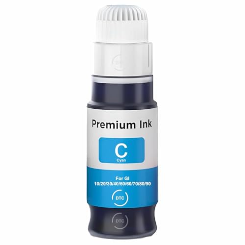 Image of Duplex DTC GI-70 Refill Ink Compatible for Canon PIXMA G1020, G2020, G2021, G2060, G3020, G3021, G3060 Printers (GI-70 Cyan Ink 1 Pcs)