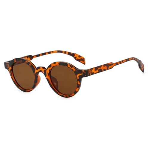 Lunettes de soleil pour femmes à monture ronde style steampunk