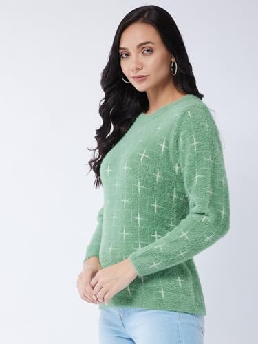 Image of Modeve Women Flower Print Sweater for Winters||Winterwear||