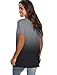 Saloogoe Summer Tops and Blouses Dressy Casual Work Shirts Womens Fashion Short Sleeve Tshirts Shirts Trendy Ombre Grey M