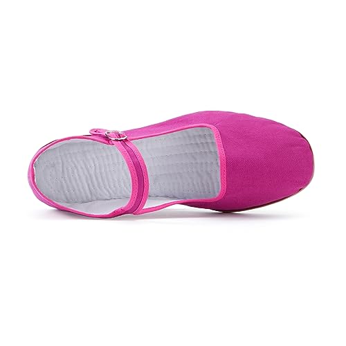 Image of Womens Classic China Flats, Casual China Doll Shoes, Cotton Mary Janes, Chinese Tai Chi Shoes