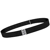 ONE-BELT No Show Invisible Elastic Belts for Women | Non Slip | Fits waist upto 50 Inch (Matte Silve