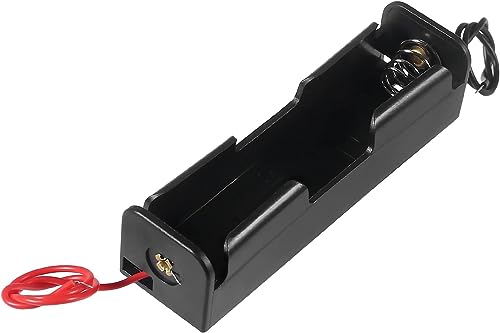 Image of QBM 18650 Battery Case Holder with Lead Wire Bundle 3.7V DIY Battery Storage Box in Series (Pack of 2) (1 Cell Holder) Multicolor