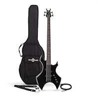 Complimentary Jack Cable and Gig Bag included. Featuring a high-quality black finish. A perfect entry into the realms of rock and metal music. Equipped with a Poplar laminate fingerboard for precise intonation and quick response. Boasts a lightweight...
