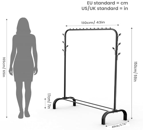 Image of KRISHYAM Heavy-Duty Metal Cloth Stand (Single Cloth Stand)