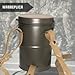 warreplica WW1 German Gas Mask Canister – M1916 Metal Respirator Tin Carrier Case, New Reproduction, Sturdy Collectible for Reenactment or Display.