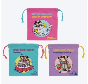 Amazon.co.jp: ディズニー きんちゃく3枚セット（両面柄）東京 