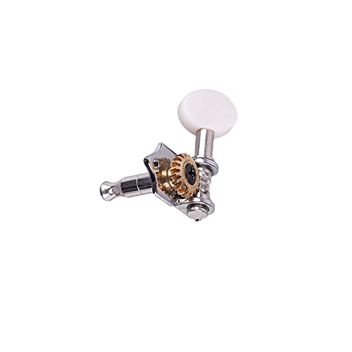 Ukulélé tuning pegs chrome metal machine head tuners 4pcs pour changer les clés