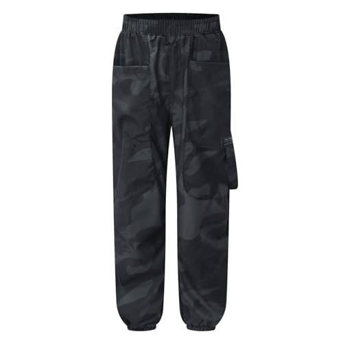 Boys Cargo Pants Kids Casual Elastic Waist Baggy Trousers Sweatpants with Pockets Summer Wear