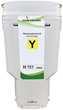 Vivid Colors Remanufactured H 727 Yellow F9J78A Inkjet Cartridge for H Designjet T920 T930 T1500 T1530 T2500 T2530 Printer