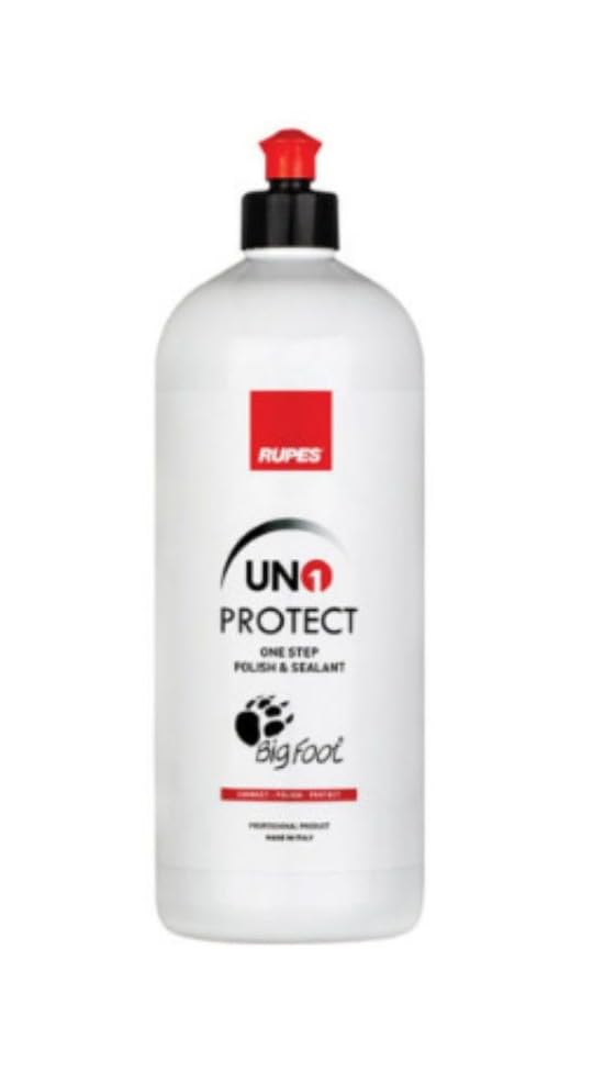 Rupes UNO Protect Series Six Count 1 Liter Bottles of One Step Polish and Sealant Compound - Remove Light Defects, Protected Finish, Minimal Effort, Durable Protective Layer & Easy to Apply