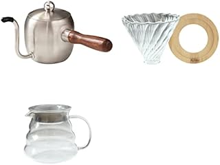 XXSLY kitchen stove top kettle Gooseneck Drip Coffee Kettle Stainless Steel Stovetop With Wooden Handle Tea Pot For Home Induction Cooker Kettle Teaware kettle (Color : B)