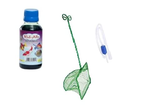 Kapoor pets Aquarium Cleaning Combo Pack Anti Fungus 100 ml (in Pack:Fish net Cleaner & Siphon Pipe for Aquarium and Gravel Cleaner Water Changer Pump) Aquarium Tool (Set of 3) (B097BGN1CL) Amazon Price History, Amazon Price Tracker