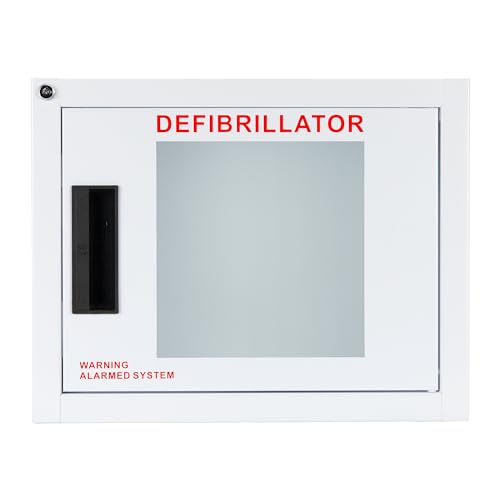 Image of Standard, Alarmed AED Cabinet, Compact. Fits Many Defibrillators on The Market. Measures 11.63 inch H x 14.75 inch L x 6.75 inch D. Essential Storage for Indoor AEDs.