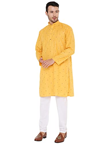 Image of Maharaja Linen Blend Kurta Pyjama Set for Men
