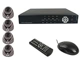 Neuf High-Tech Place Kit enregistreur vidéo numérique 4 canaux intégré (1/3 Sony CCD, 520TVL, 24 x LED IR, Objectif 6 mm, Distance IR: 25 m, H.264 (8204EV + 622A)