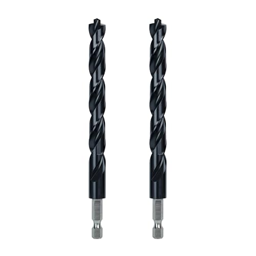 ForgeWorx 7/16 Inch Cobalt Drill Bits 2pcs Heavy-Duty Metal Drill Bit Set for Steel Cast Iron TiAlN Coating 1/4 Hex Shank (7/16 x 5-1/2)