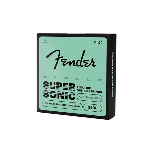 Image of Fender Super 250 Nickel-Plated Steel Electric Guitar Strings, Light Gauge .009-.042, 3-Pack, Model 250L, Model 0730250309