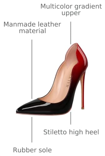 Image of COLETER Women's 4.72 Inch Pumps Pointed Toe Stiletto Evening Dress Shoes | Slip On Closed Toe Formal Dress Shoes, Elegant Stilettos for Office Business Casual Wedding Evening Prom Club Party