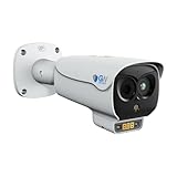 GW Security 5MP Bi-Spectrum Temperature Measurement Two-Way Audio IP PoE Thermal Security Camera w/Smoker, Flame, Fire Point, Human and Vehicle Smart Detection and 10 AI Functions (GW68-5617TMIC)
