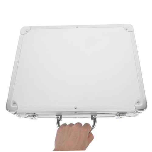 POPETPOP Aluminum Alloy Toolbox Safe Box Portable Rolling Tool Box for Money Safe Documents3