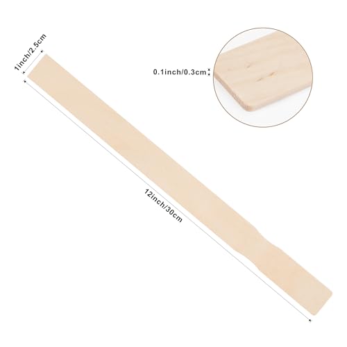 30 Pieces Paint Stir Sticks, 12 Inch Long Wooden Paint Stirrers for Mixing Paint, Paint Sticks for Library Markers or Garden Plant Labels, Mixing Sticks for DIY Craft Sticks