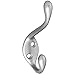 National Hardware N273-508 5 Pack V167 Heavy Duty Garment Hook, Satin Chrome