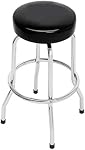Duramex Tabouret de guitare Taboureau de bar pivotant Garage Siège de magasin, Noir 16" L x 16" W x 30" H