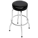 Duramex Swivel Bar Stool Guitar Stool Garage Stool Shop Seat, Black 16" L x 16" W x 30" H