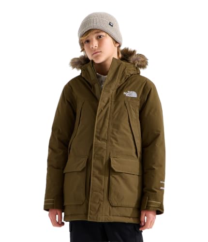 Image of The North Face Boys' McMurdo Parka | Long Waterproof Winter Jacket, 600 Fill Waterfowl Down Insulation, Hand & Chest Pockets, Adjustable Hood, Caraway Seed, X-Small