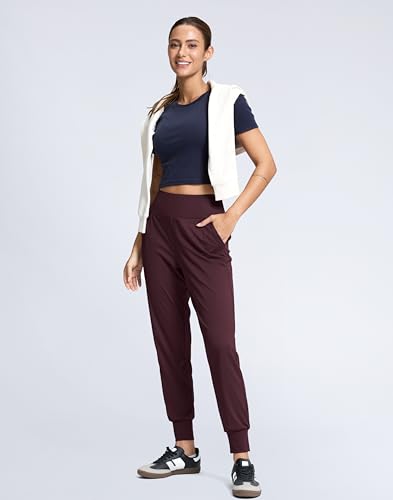 Image of SANTINY Women's Joggers Pants with Pockets Lightweight High Waisted Athletic Gym Workout Pants for Women Yoga Travel