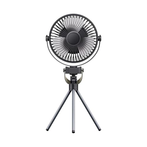 Kuntesetty Ventilador portátil para Actividades al Aire Libre con rotación de 360°, Negro, Individual