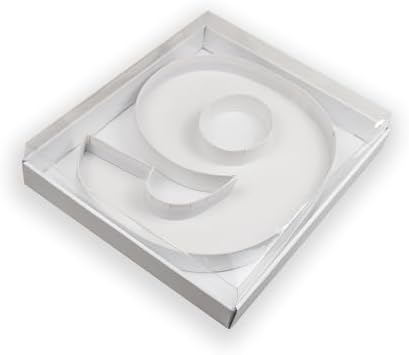 14" Fillable Cardboard Number Charcuterie Board Box with Clear Lid, White Hollow Gift Tray for Birthday, Anniversary and Event Parties (9) image 5