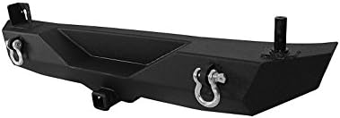 Refineon Rear Bumper for 2007-2018 Jeep Wrangler Rock Crawler Off Road Textured