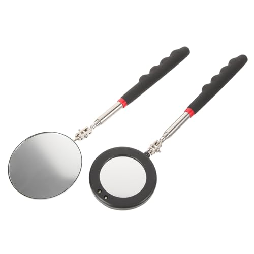 FUNOMOCYA 2pcs Inspection Mirror Adjustable Mirror Telescoping Mirror Extendable Review Mirror Telescoping Hand Mirror Telescope Mirror Extendable Mirror Inspection Tool Automotive Plastic