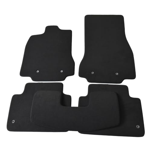 Car Floor Mats for Jaguar XF 2008–2015 1 Gen (X250) 5PC,Red Inlay