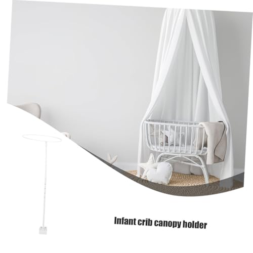 Accessoire de filet de lit et support de lit baldaquin à clipser avec anneau de support - 2 ensembles - 8