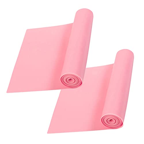EXCEART 2Pcs Força Exercício Faixas da Resistência Antiderrapante Elástica Alongamento Bandas Rosa C