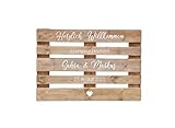 Palettenaufkleber personalisiert - Willkommen Schriftzug - Aufkleber Hochzeit 6 Designs | Hochzeitsaufkleber | Willkommensschild Hochzeit | Euro-Palette