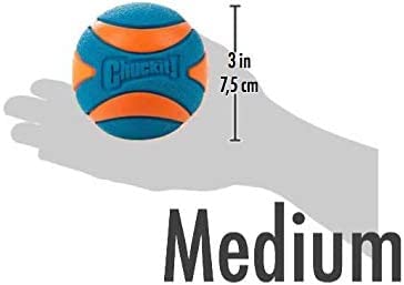 Image of Chuckit! 6 Pack of Ultra Squeaker Ball Dog Toys, Medium, Whistles When Thrown