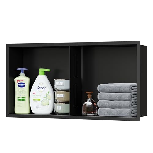 Qeke Stainless Steel Shower Niche 24" X 12", No Tile