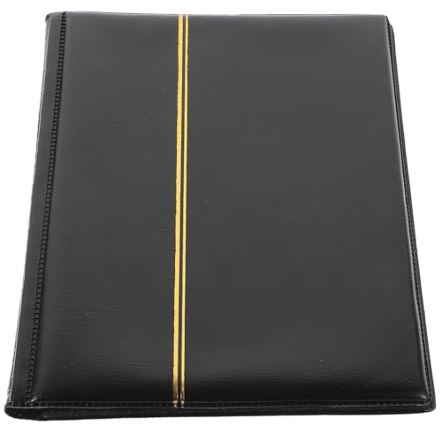 Álbum de monedas para 250 piezas con páginas de ranura transparente de 35 y 28 mm negro