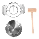 Cabilock 1 Satz Granatapfelschäler mit Schüssel und Holzhammer Effizientes Entkernen von Granatäpfeln für Gastronomie Leicht zu Reinigen und Langlebig